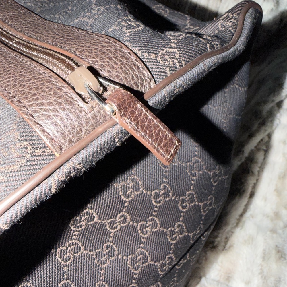 Gucci GG Dark Brown Monogram Soft Canvas Weekender Duffel Bag/Carryon Bag - Picture 16 of 16